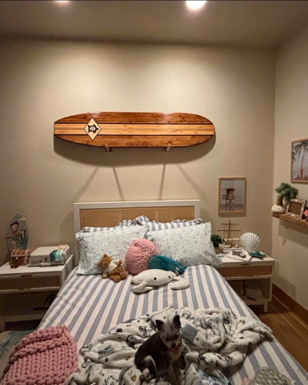Classic Turtle Surfboard Wall Art Decor | Tropical Beach Decor
