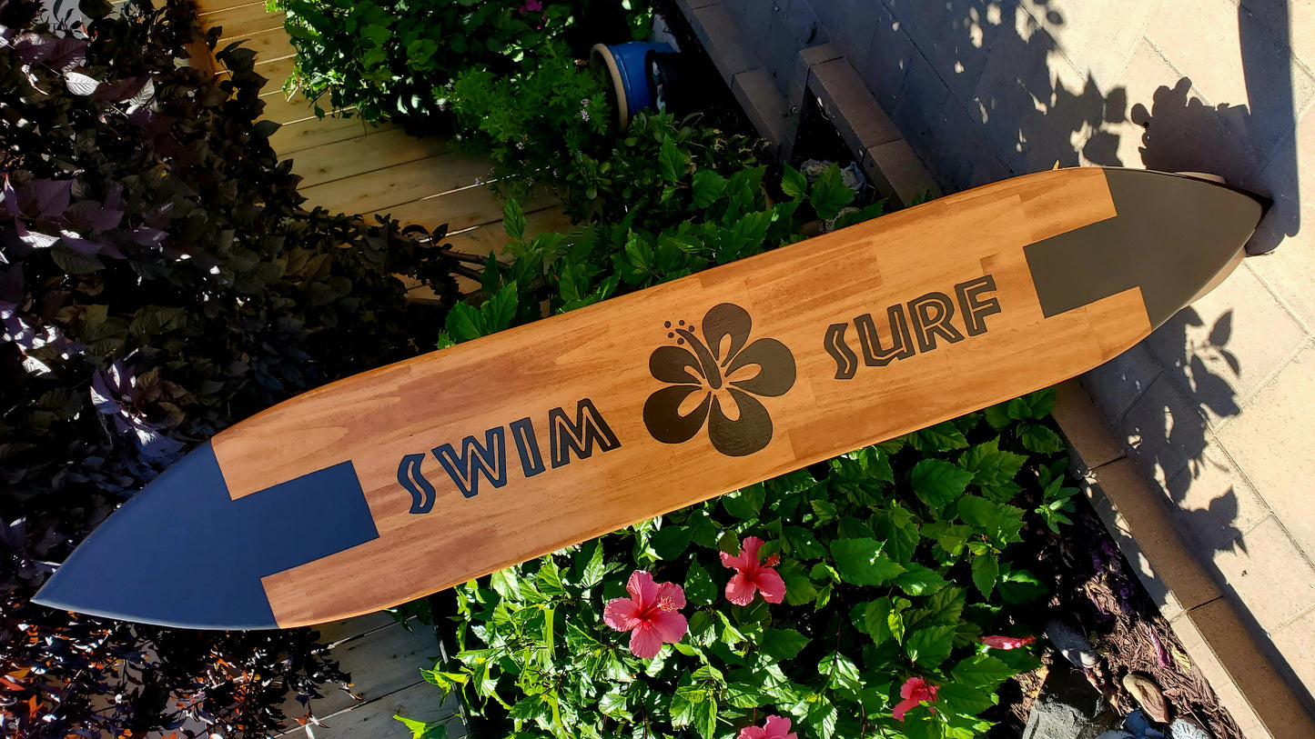 Hibiscus Surfboard Wall Art Beach Decor Swim - Surf 6-88