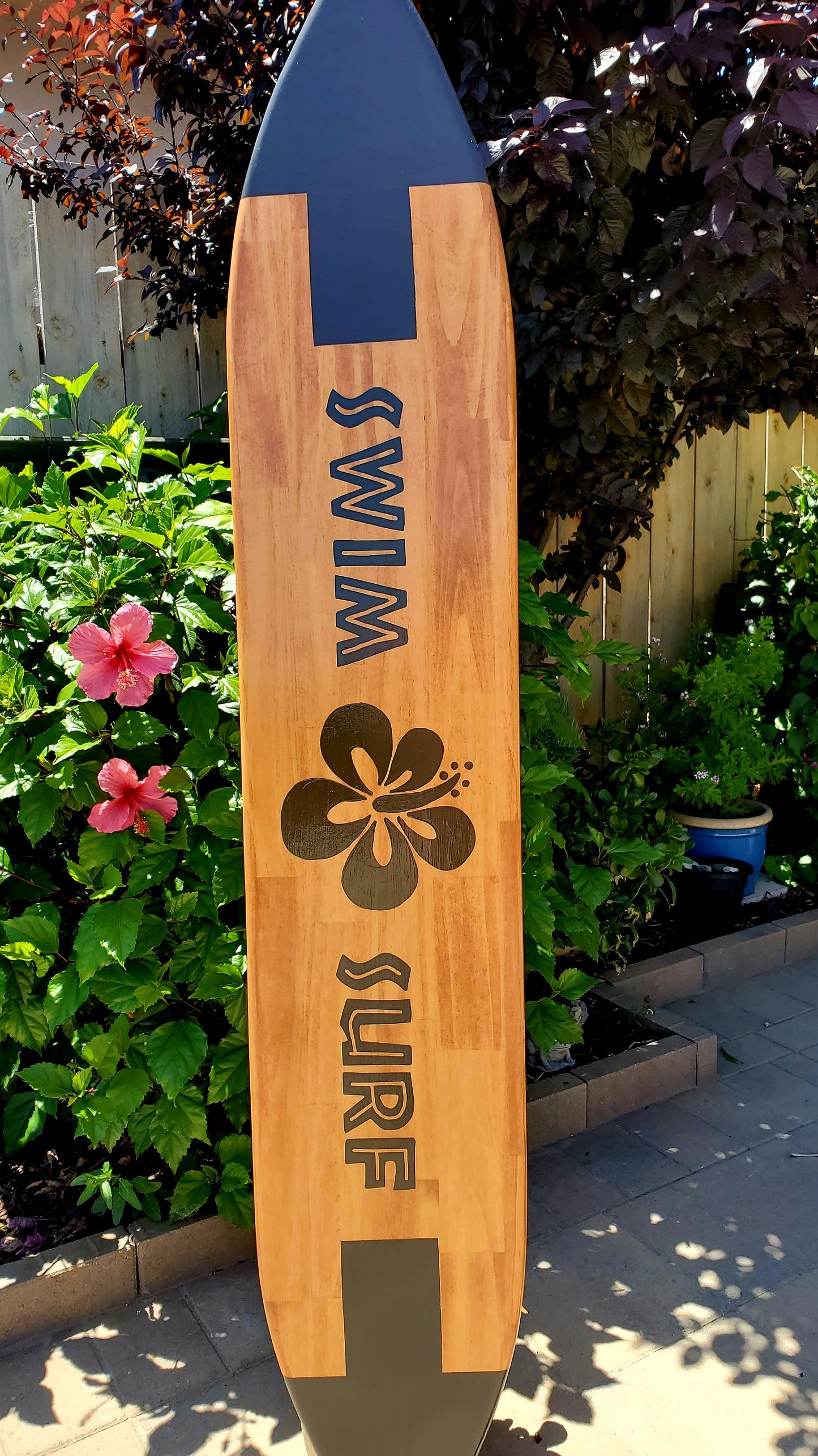Hibiscus Surfboard Wall Art Beach Decor Swim - Surf 6-88