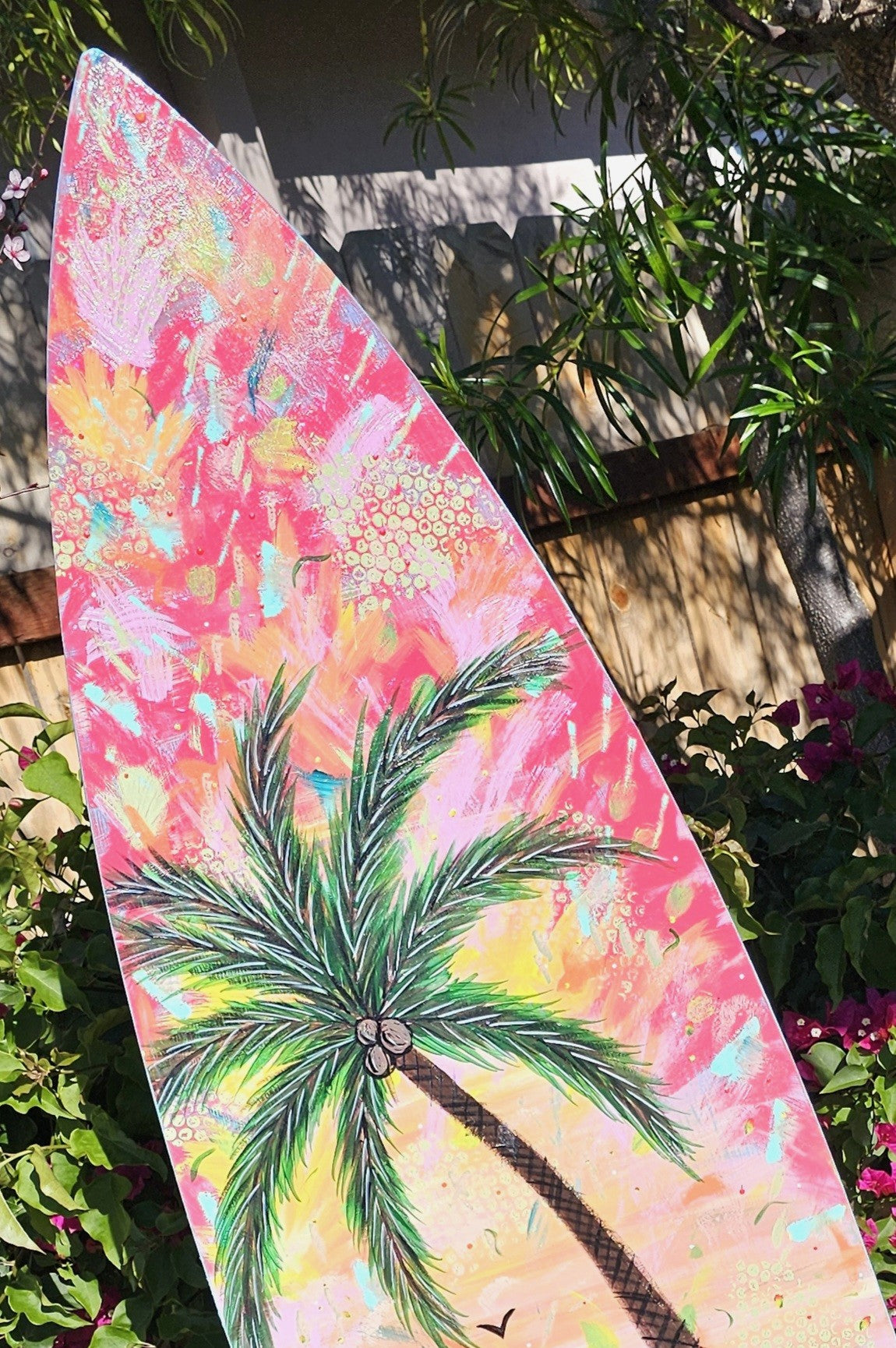 Decorative Beach Surfboard | Palm tree Wall Art ~ 183C