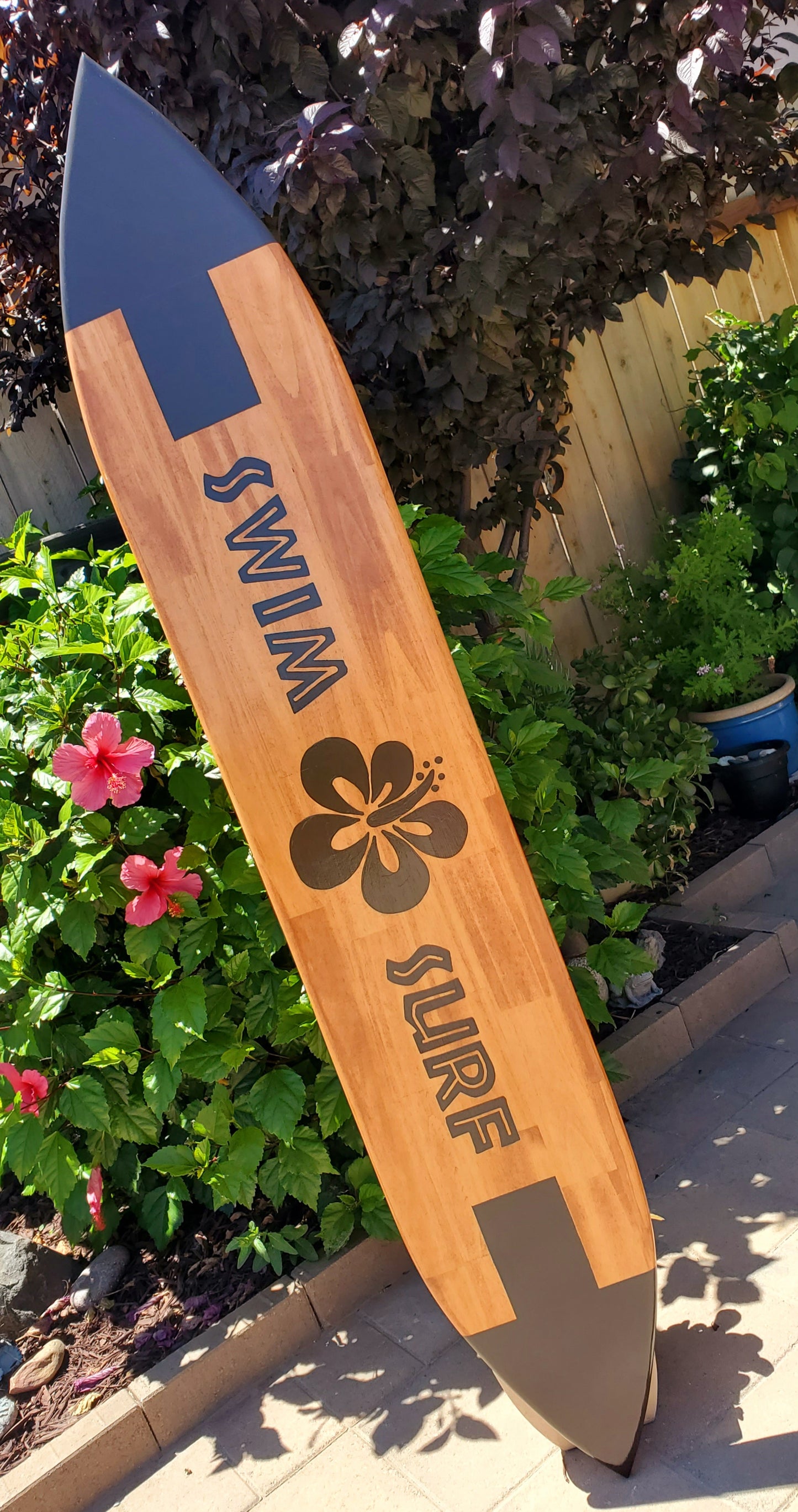Hibiscus Surfboard Wall Art Beach Decor Swim - Surf 6-88