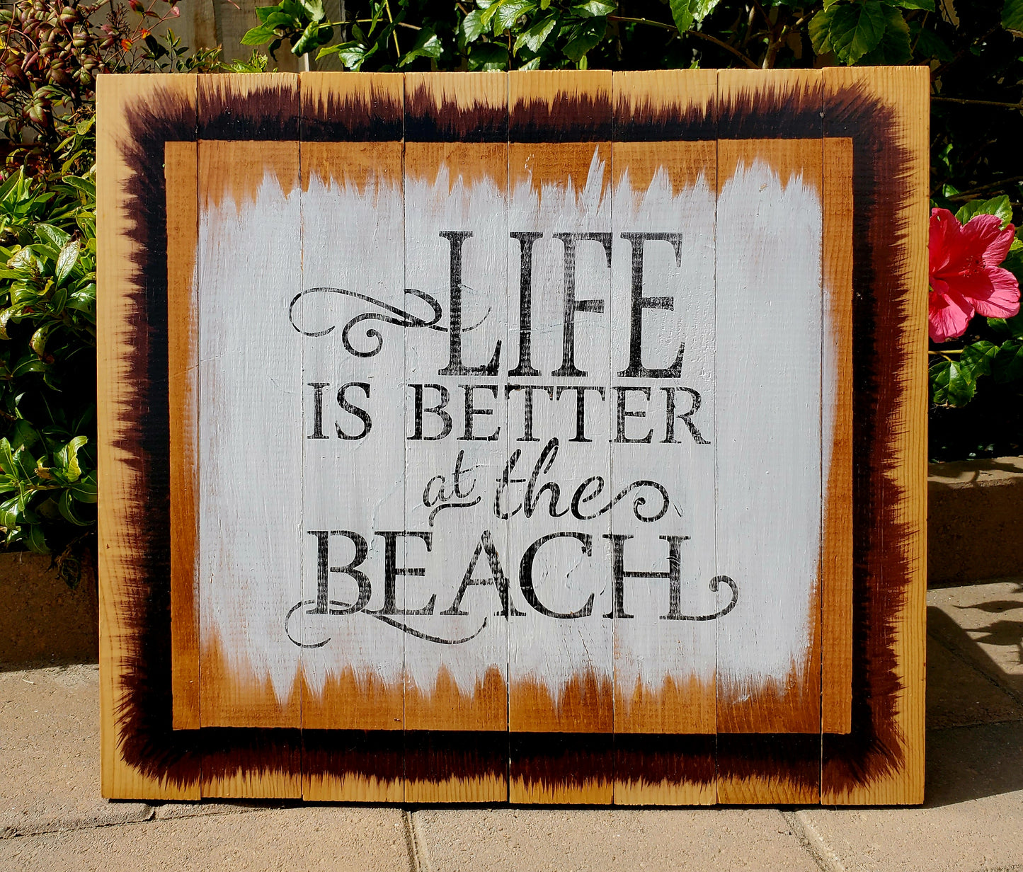 Rustic Life is better at the Beach Wall Art