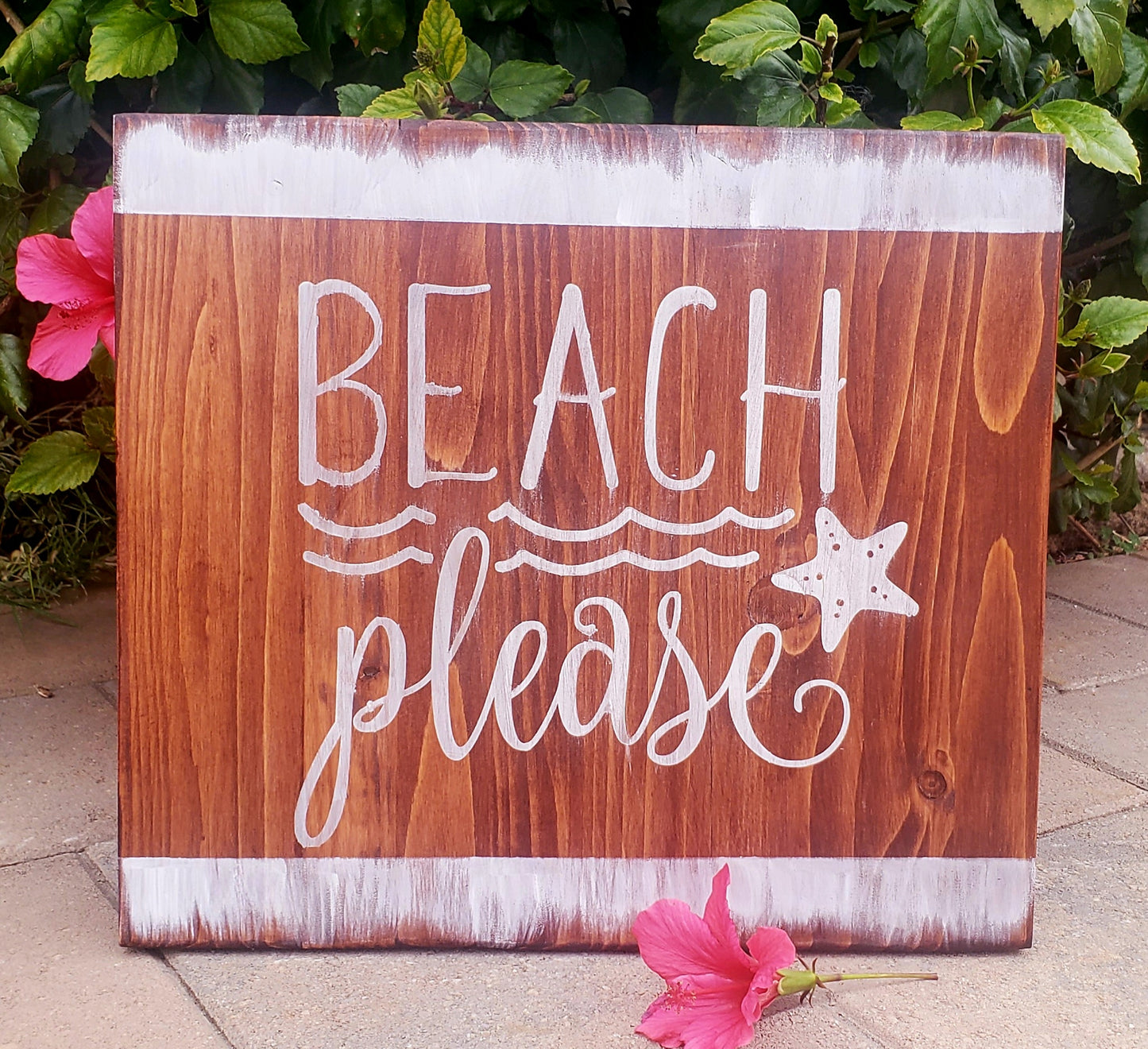 Beach Please - Surf Art Sign