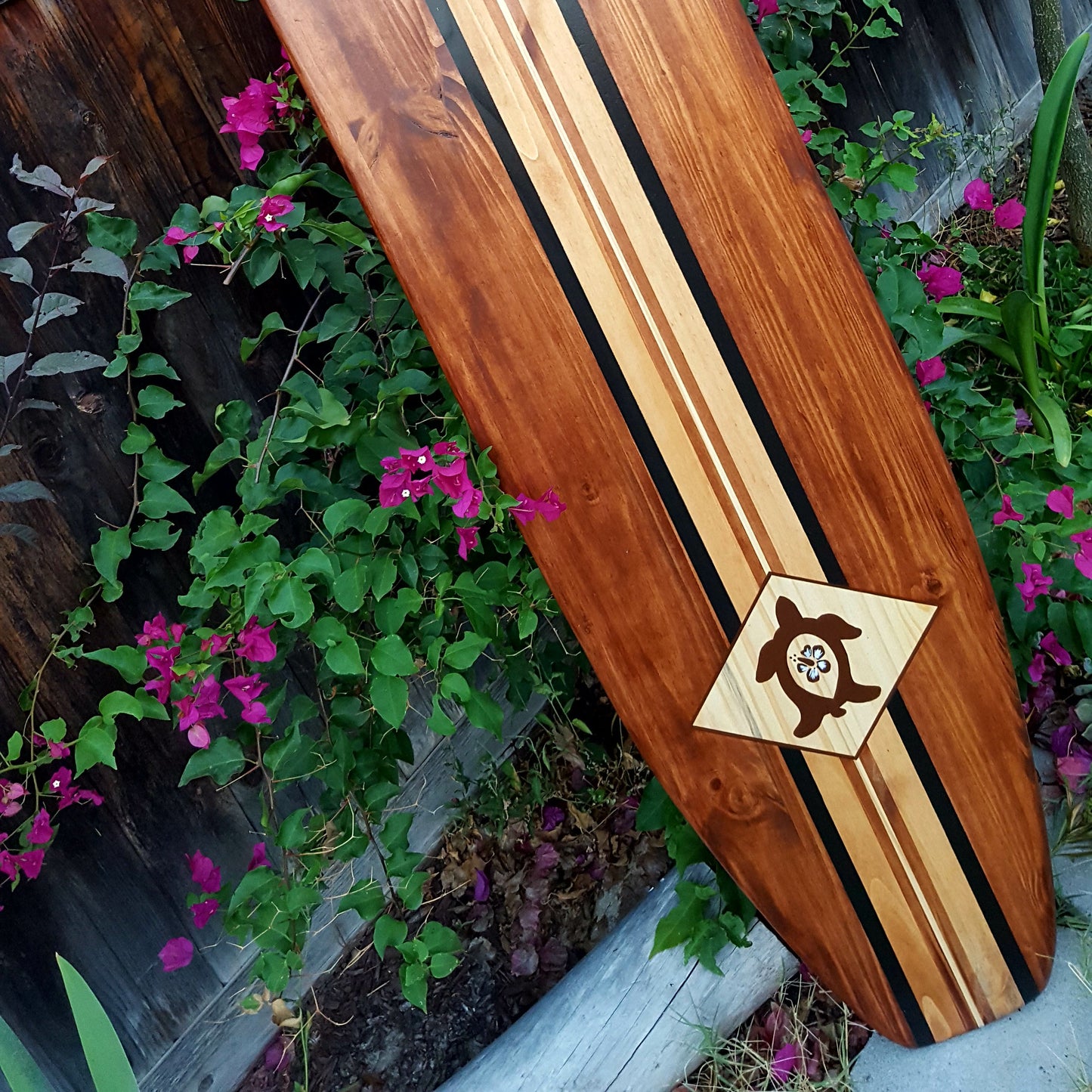 Classic Turtle Surfboard Wall Art Decor | Tropical Beach Decor