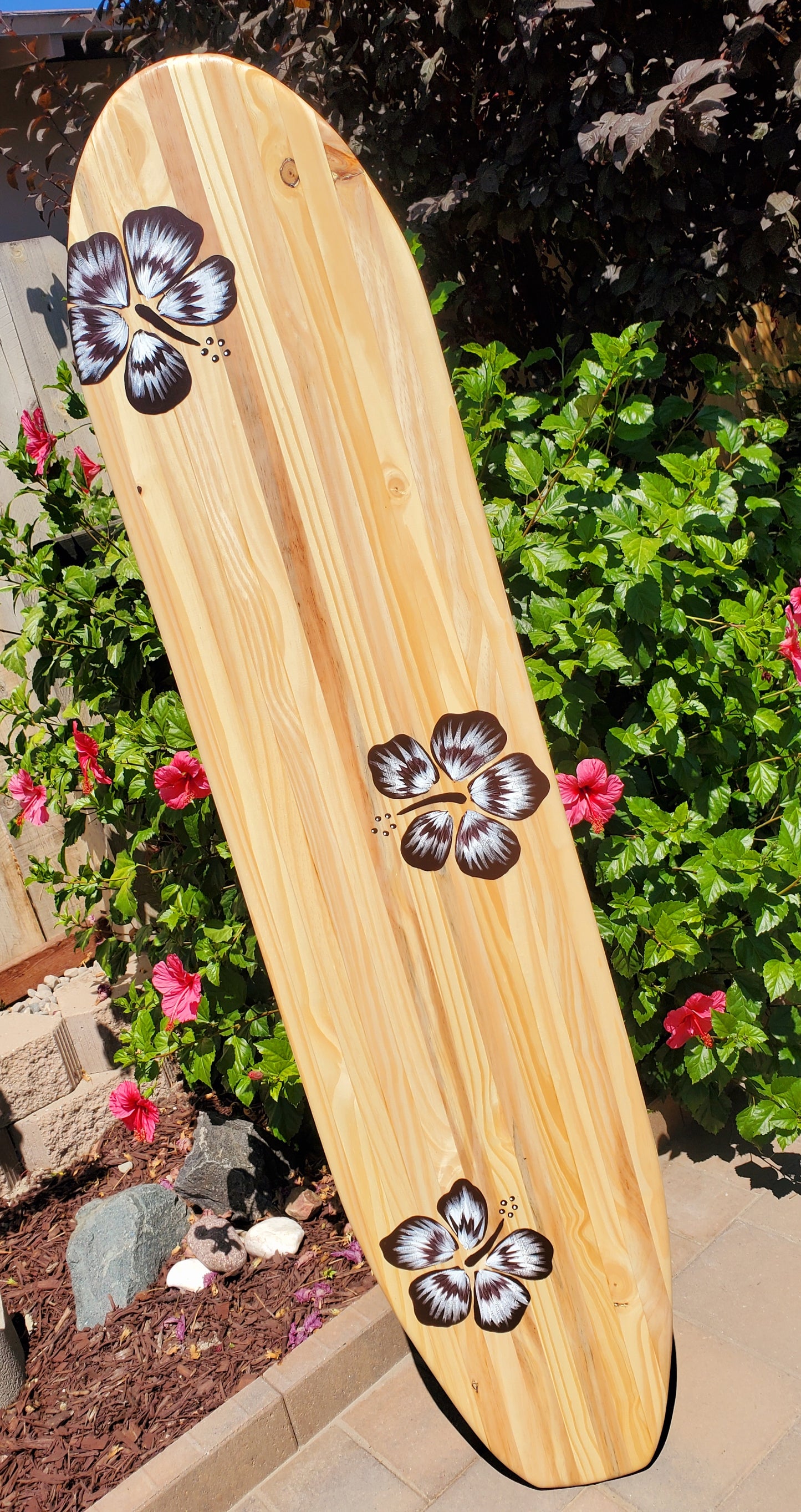 Hibiscus Surfboard Wall Art  ~ 176C