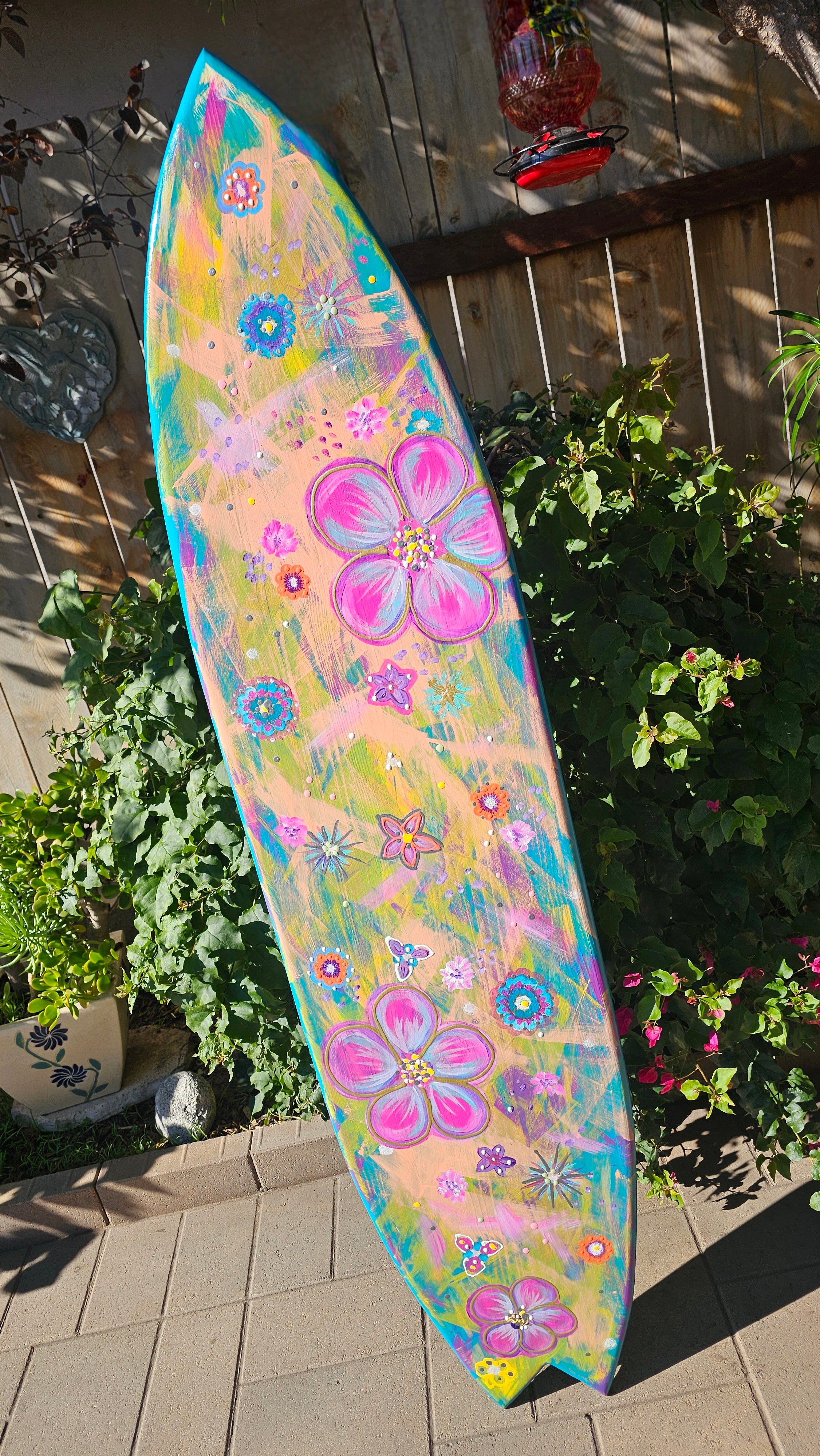 Floral Surfboard Wall Art | Beach Decor – 🌺 San Diego Surf Art
