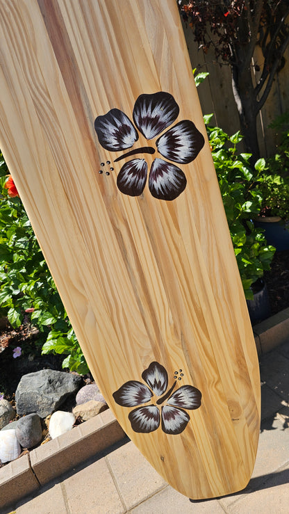 Hibiscus Surfboard Wall Art  ~ 176C