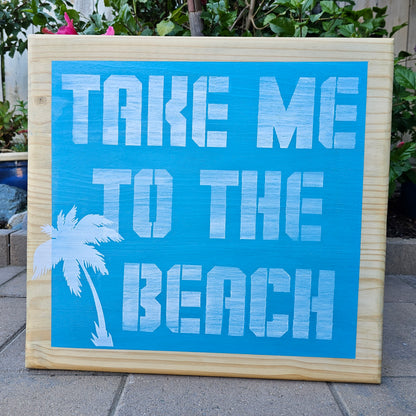 Take me to the Beach Wall Art Palm tree Decor