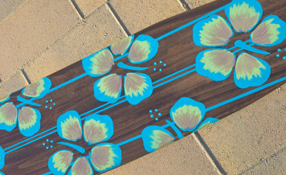 Copper Hibiscus Surfboard Wall Art | Beach Decor