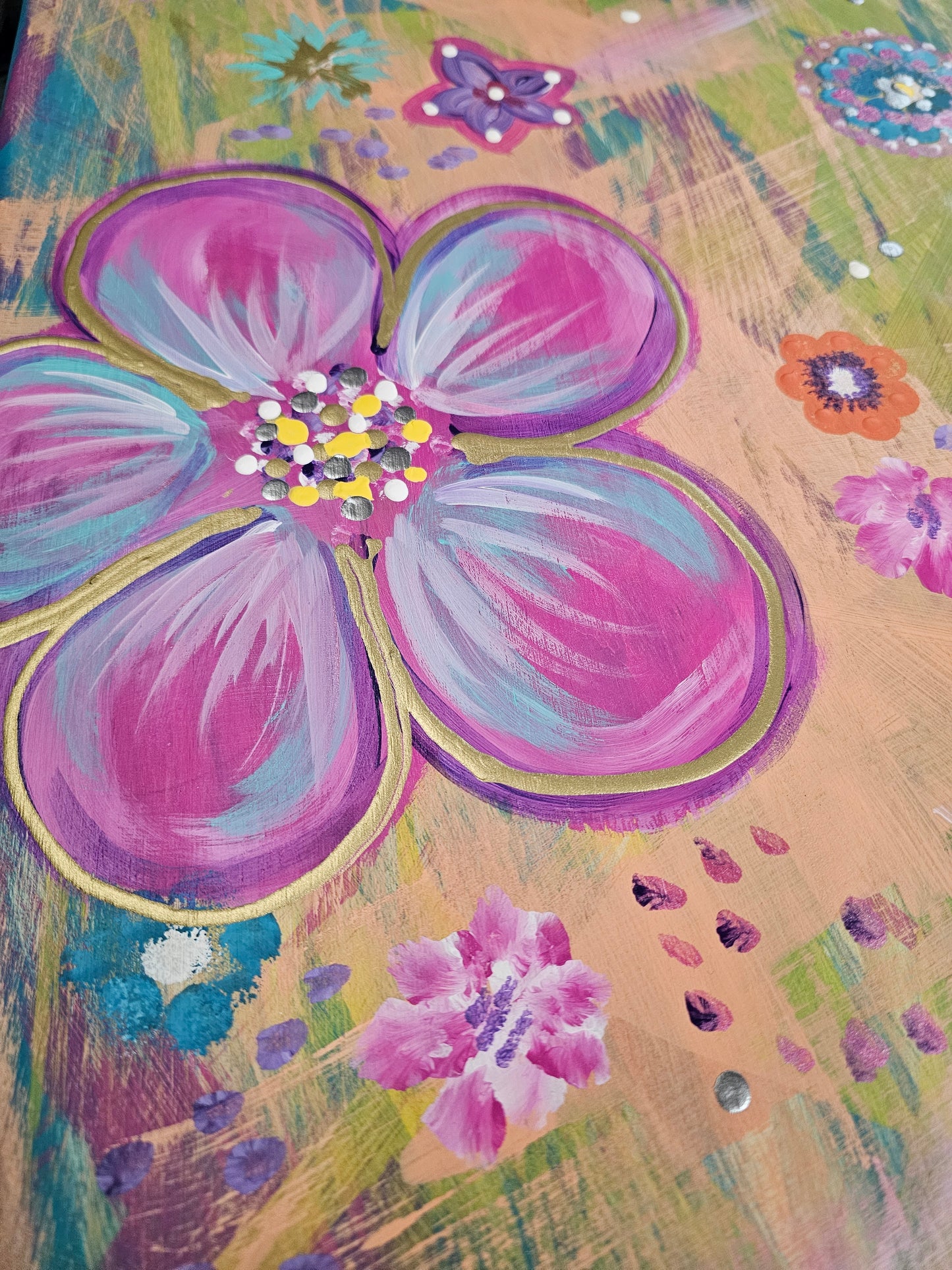 Floral Surfboard Wall Art | Beach Decor