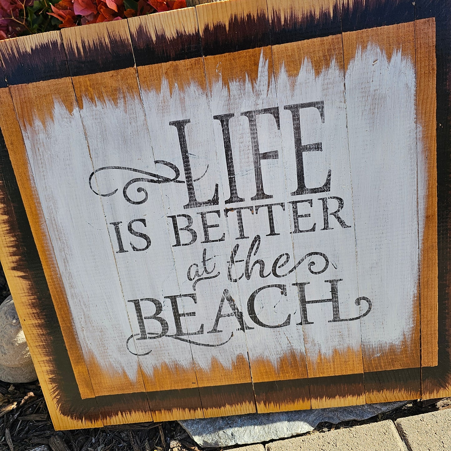Rustic Life is better at the Beach Wall Art