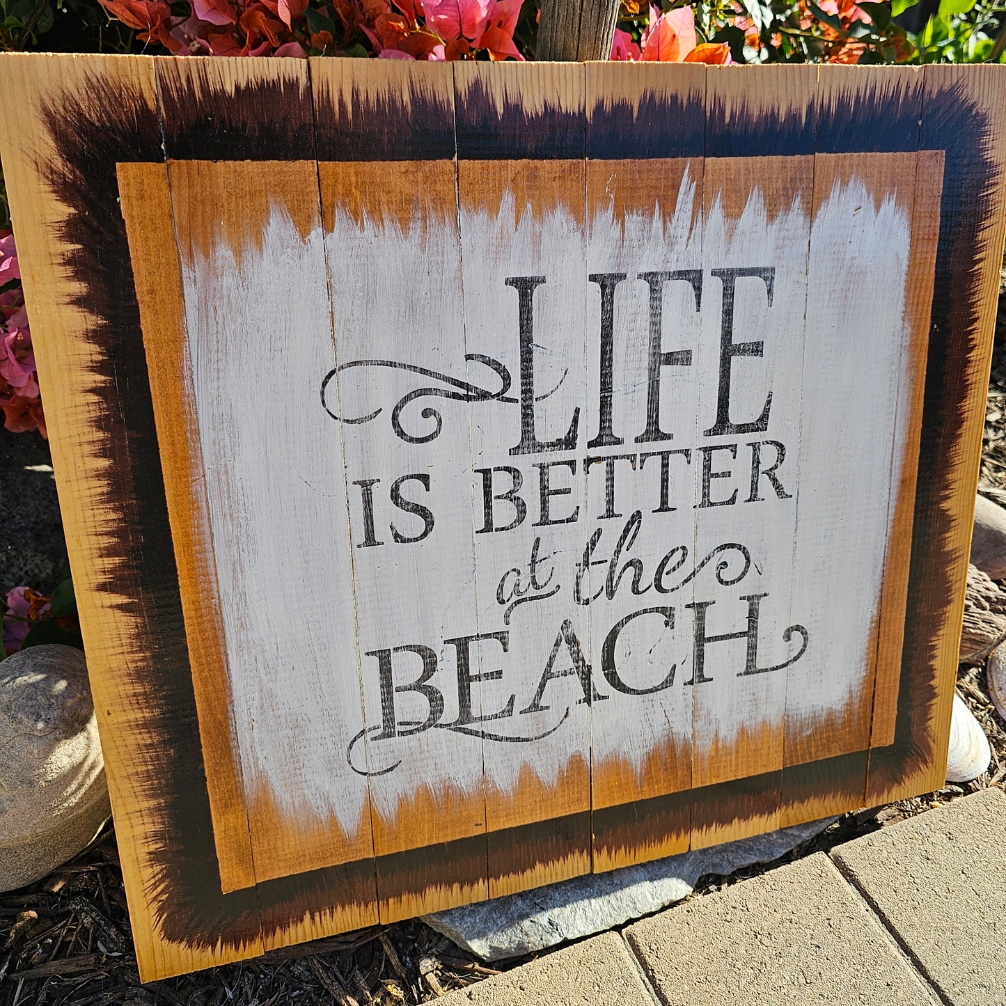 Rustic Life is better at the Beach Wall Art