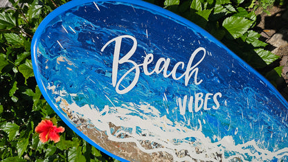 Beach vibes Surfboard Wall Art