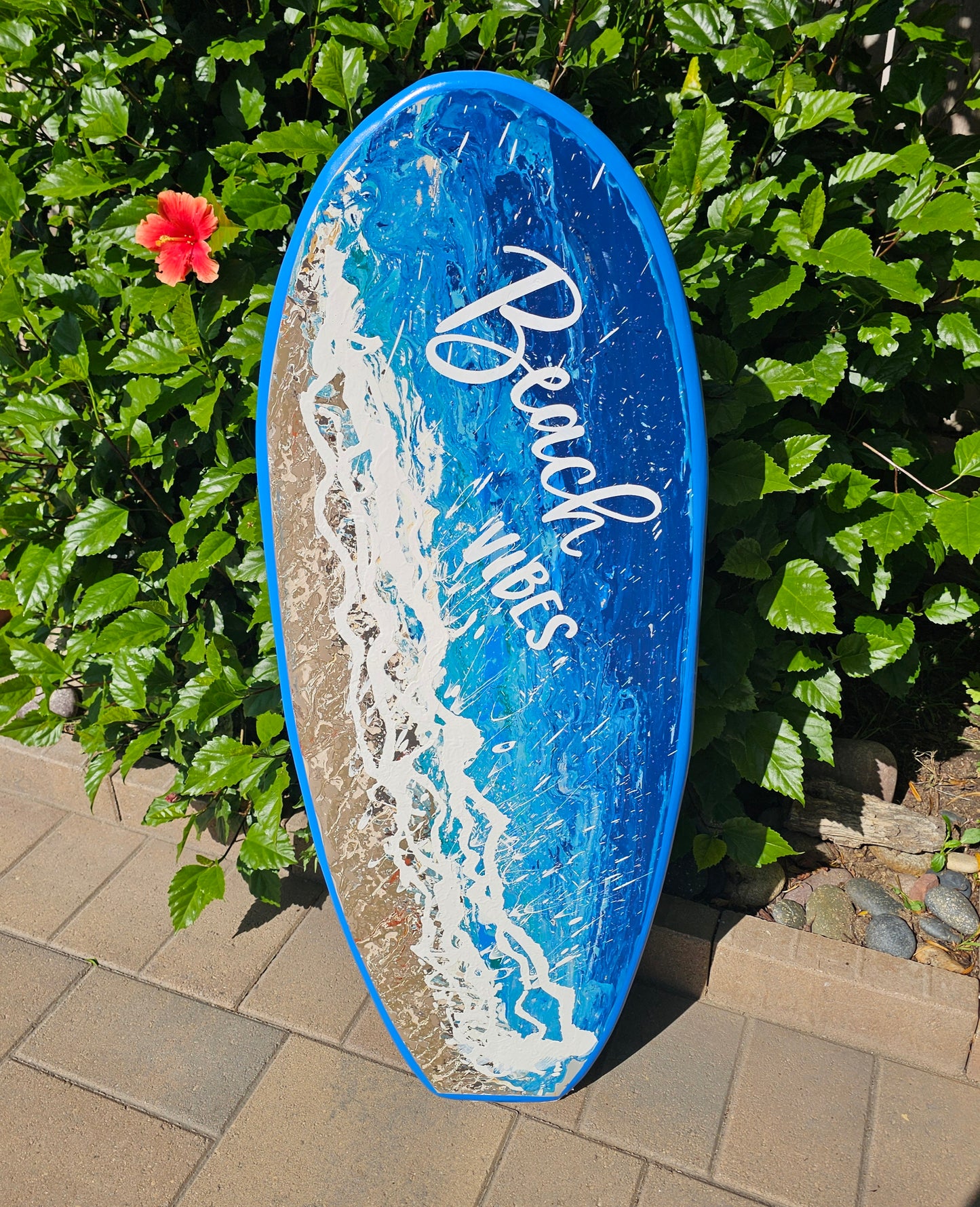 Beach vibes Surfboard Wall Art