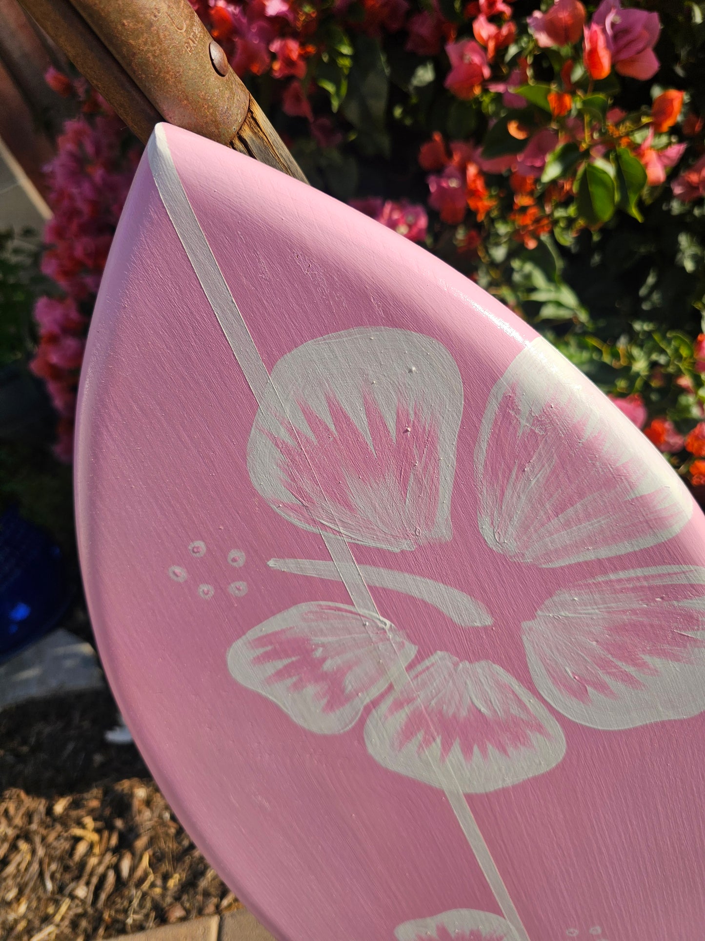 Pink Hibiscus Surfboard Wall Art | Tropical Beach Decor