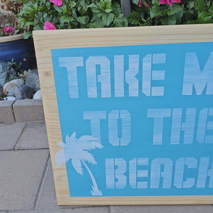 Take me to the Beach Wall Art Palm tree Decor