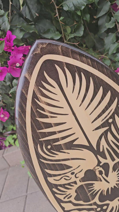 Tropical Hibiscus Surfboard Wall Art | Hawaiian Beach Decor 2-08