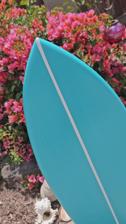 Teal Surfboard wall art | Tropical Beach Decor