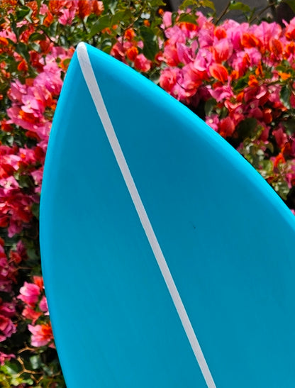 Teal Surfboard wall art | Tropical Beach Decor