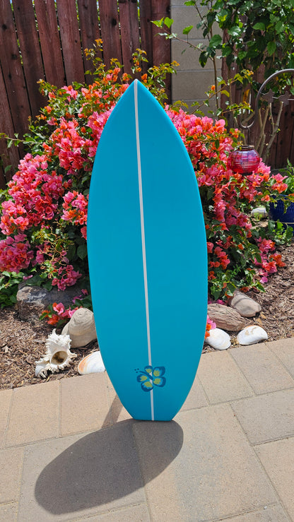 Teal Surfboard wall art | Tropical Beach Decor