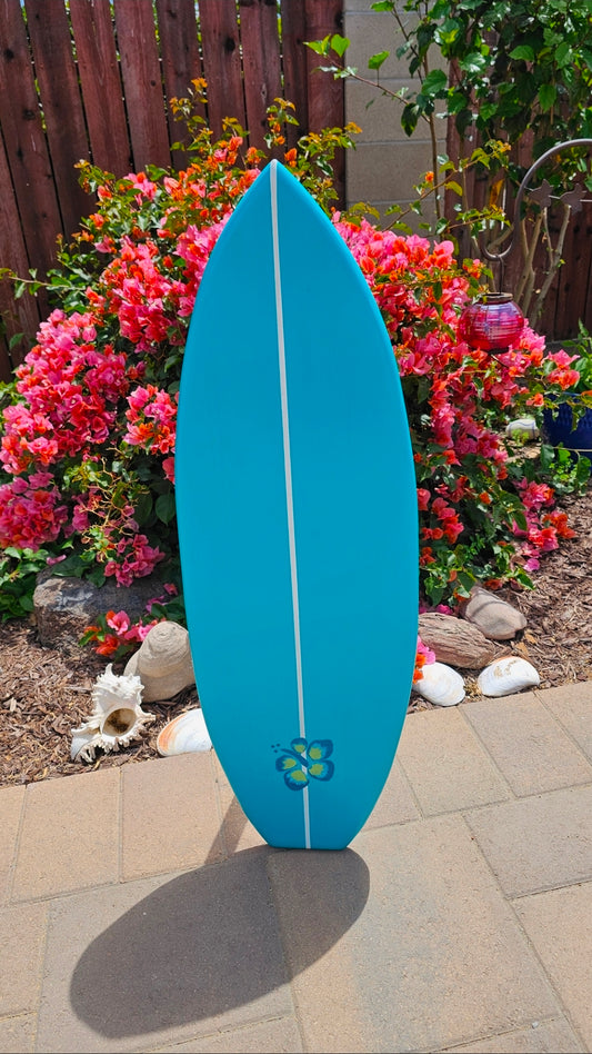 Teal Surfboard wall art | Tropical Beach Decor